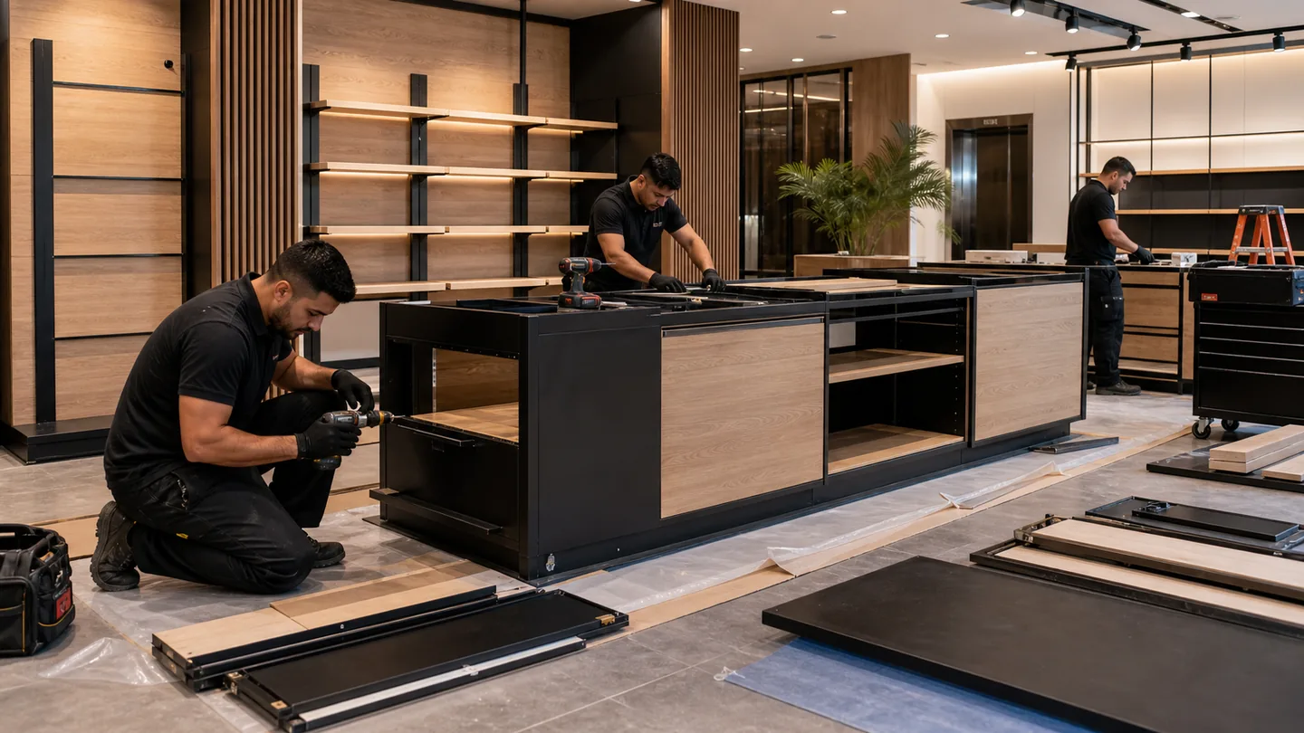 Commercial fixture and FF&E installation support