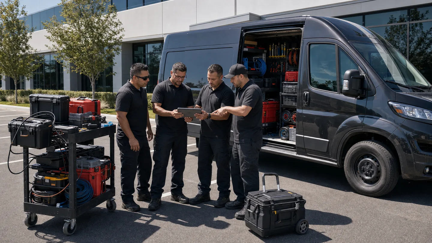 Regional field crew ready for commercial installation support