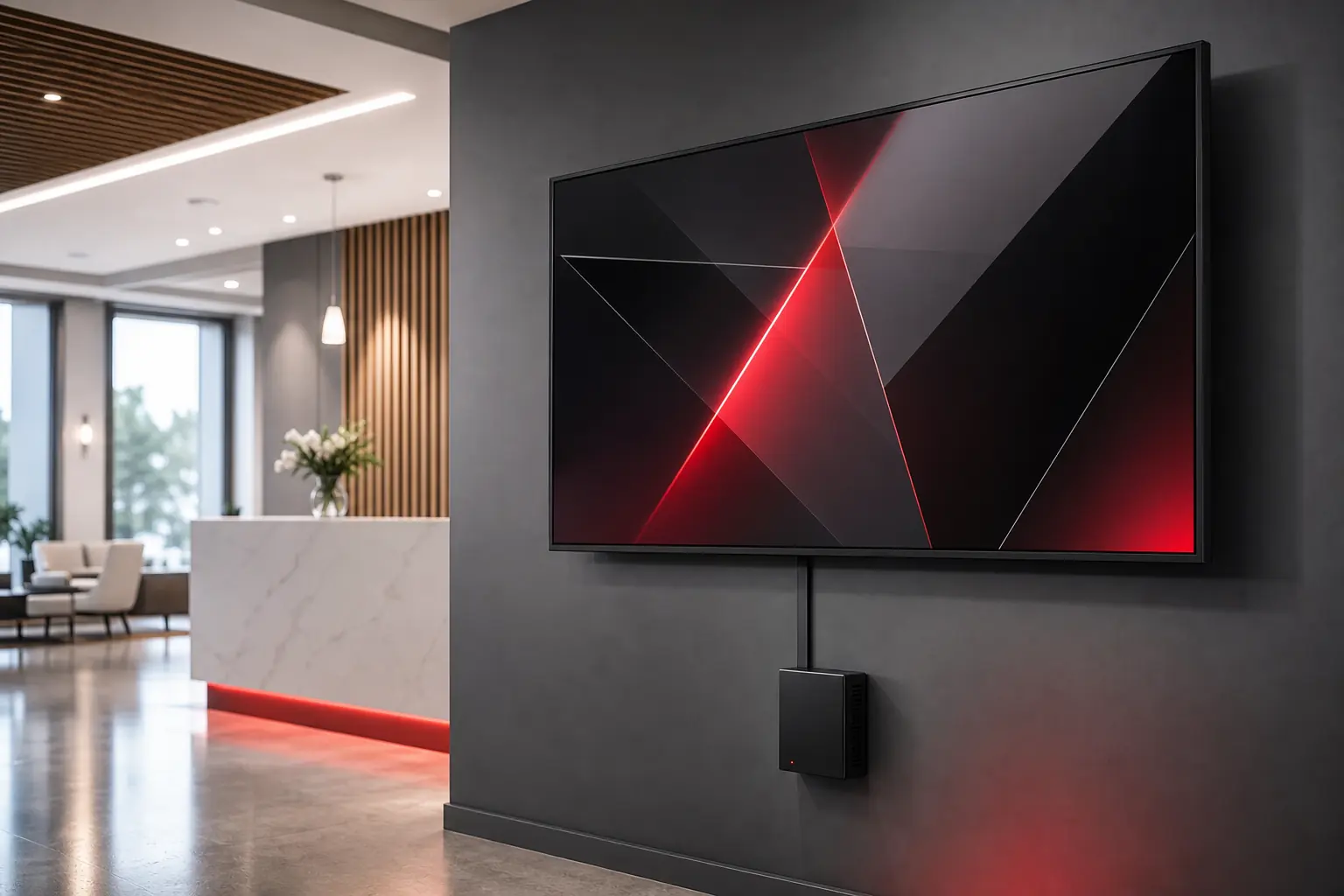 Digital signage display with clean media player connectivity